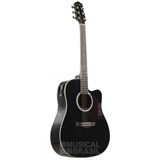 Violão Di Giorgio Genesis Folk Elétrico Aço com Afinador Digital - Preto